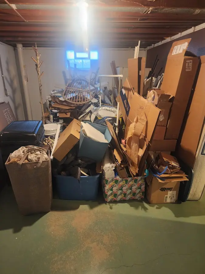 Roll-off dumpster container at job site for Construction Dumpster Rental in Latrobe